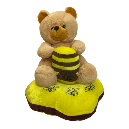 Peluche ours multicolore 28 cm | Doudou personnalisable pour enfant