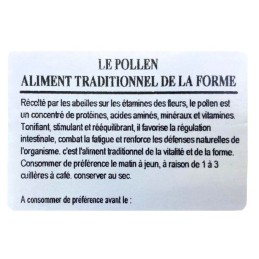 Contre étiquette pollen X100