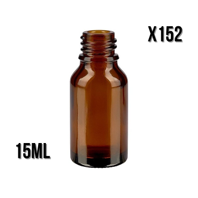 Flacon brun vide en verre...