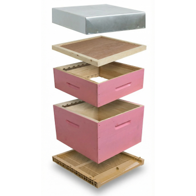 Ruche Dadant Rose complète