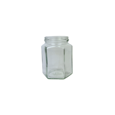 Pot en verre hexagonal...